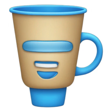 blue cup with "get it done" word sticker