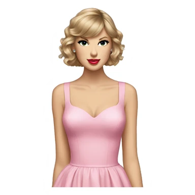 taylor swift wearing a pink dress sticker