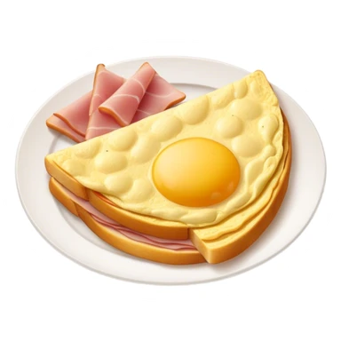 omelette with ham and toasts sticker
