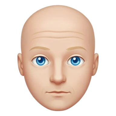 C’est un homme qui a pas de cheveux et qui a les yeux bleus  sticker