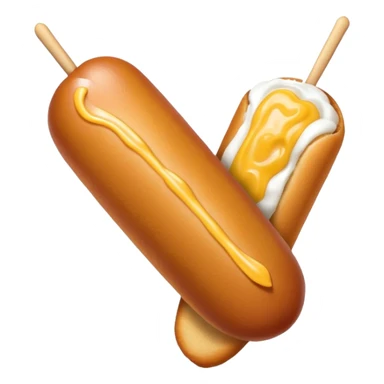 Korean corn dog with sugar coating sticker