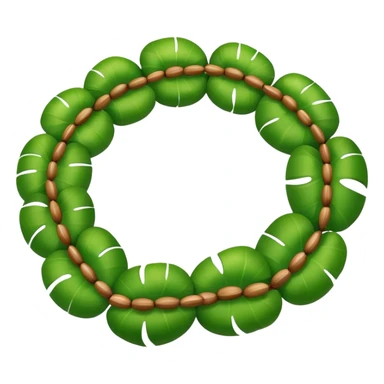 Kukui nut and ti leaf lei sticker