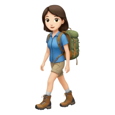 Brunette walking in scenic route sticker