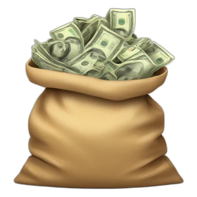 overloaded bag with money sticker