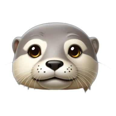 Loutre sur tête sticker