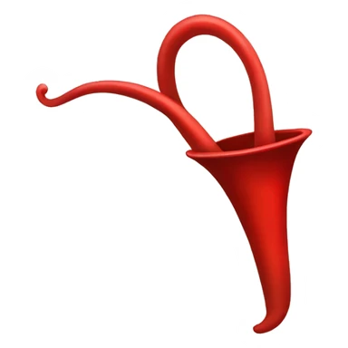 red italian horn  sticker