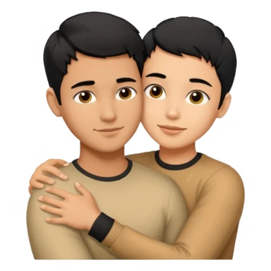 Hot latino man hugging girl black hair pixie cut sticker