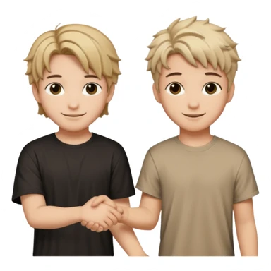 Greek god holding hands with Felix from Stray Kids sticker