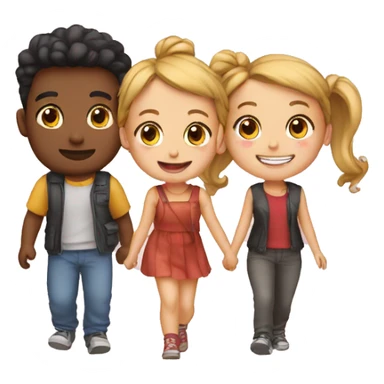 2 best friends, 1 girl and 1 boy sticker