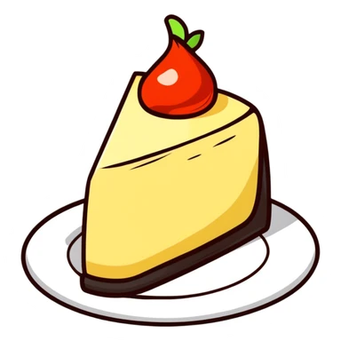 slice of New York style cheesecake sticker