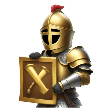 Golden Knight victory holding a big sign sticker