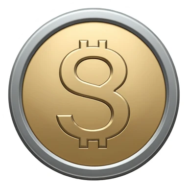 gray dollar sign SYMBOL in circle sticker