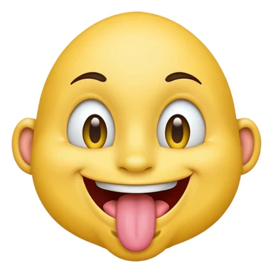 yellow face with tongue sticking out to the side sticker