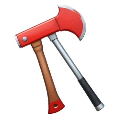 A Firefighter red Axe  sticker