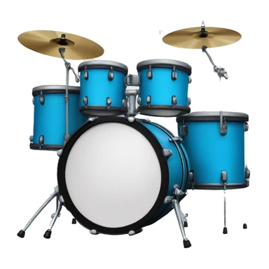 Cerulean 4 piece Drum set  sticker