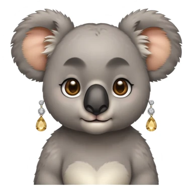 Koala with earrings sticker