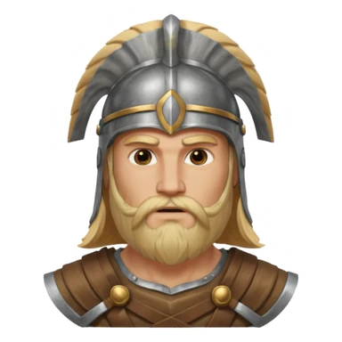 ancient greek warrior with long blonde hair and beard sticker