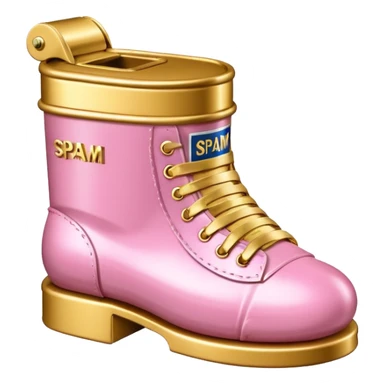 Moschino style spam can shoe sculpture  sticker