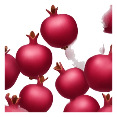 realistic burgundy pomegranate fruit sticker