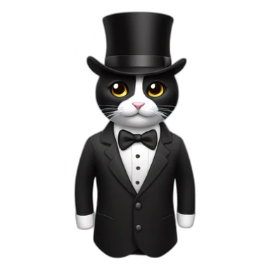 Tuxedo var with hat sticker