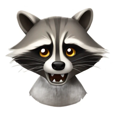 Angry raccoon sticker