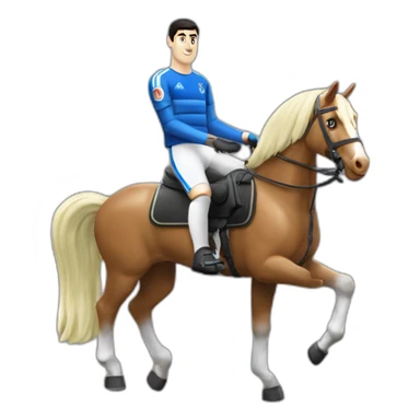 Thibaut Courtois sur un cheval sticker