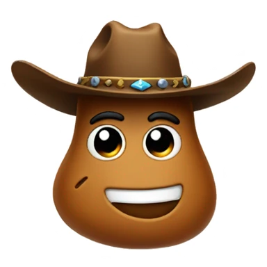 poo with cowboy hat sticker