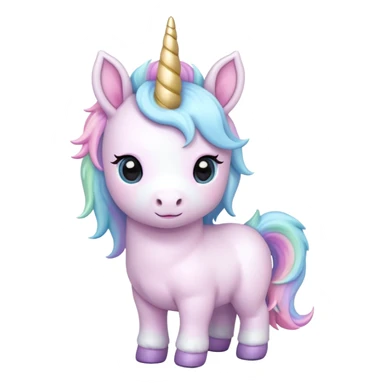 baby unicorn, chibi full body sticker