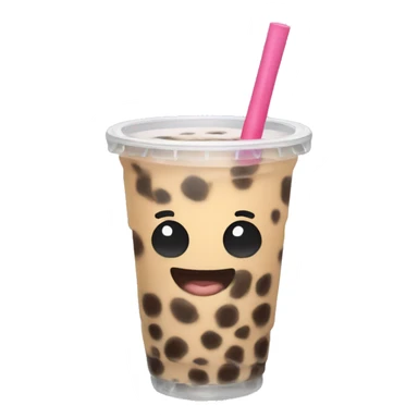 Boba tea with pants on sticker