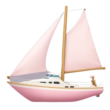 light pink yacht without sail sticker