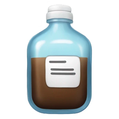 A bag of intravenous fluid, filled with coffee. sticker