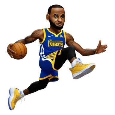 Lebron James dunking on Steph Curry sticker