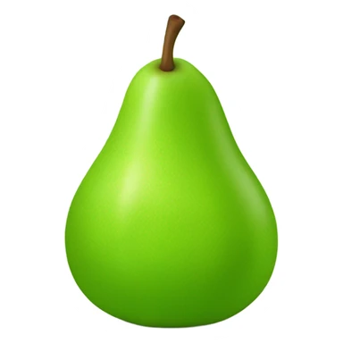 green Cube shaped pear sticker