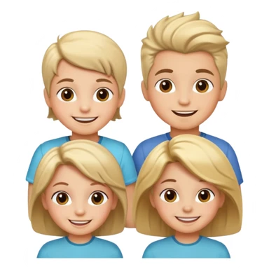 Happy kids after salon treatment  sticker