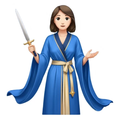 An upright Europe (a tall woman), wearing a blue, flowing robe with stars on the hem, and behind her stands Chancellor Merz, holding a knife toward her back sticker