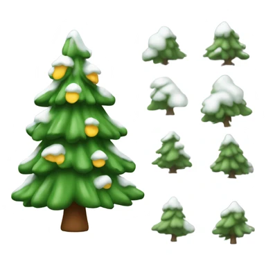 sapin avec de la neige et des noeuds sticker