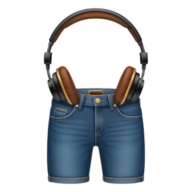 Brown and jeanse headphones beats minimalism no people sticker