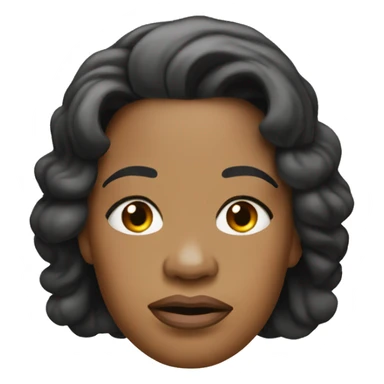 Oprah Winfrey's head with a sad face sticker