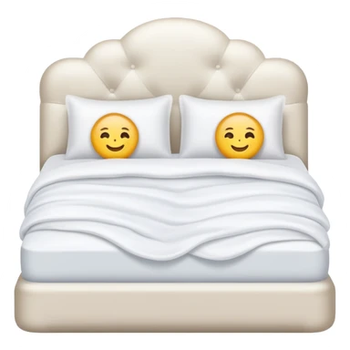 Luxury bed with white sheets sticker