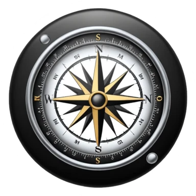 compass with 'mission' sticker