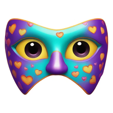 The mask heart eyes  sticker