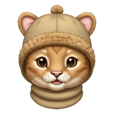 puma wearing a baby hat sticker