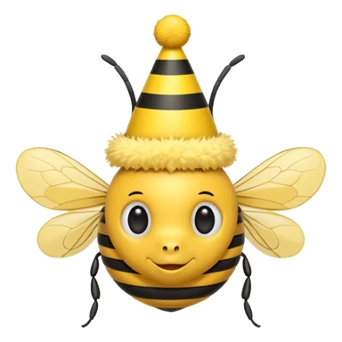 party hatted bee sticker