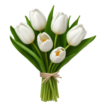 white tulip bouquet arrangement sticker