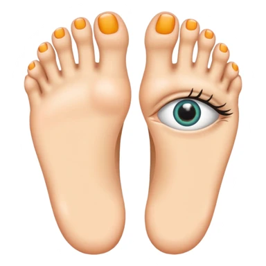 The foot emoji but everything EXCEPT the toes are the eye emoji sticker