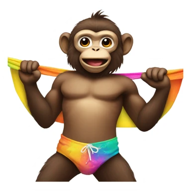 A monkey with bikini sticker