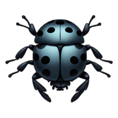 coccinelle noir sticker