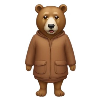 oso pardo vestido de salchicha sticker