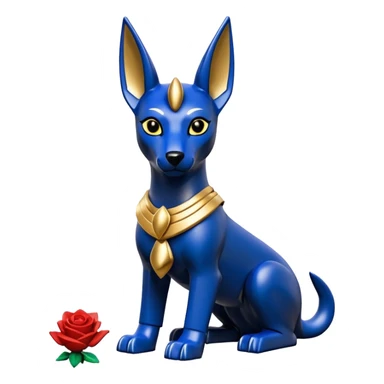  Short-eared Lego Black lapis rosegold beautiful female anubis puppy floor statue posed  sticker