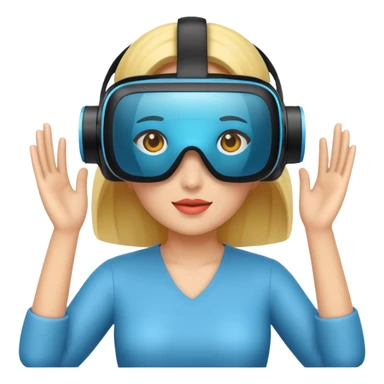 VR wearing woman sticker